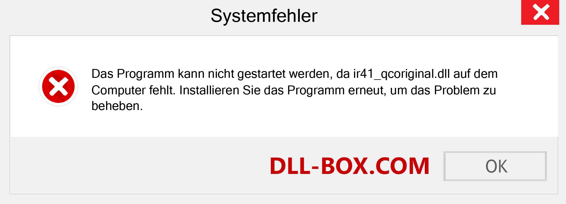 ir41_qcoriginal.dll-Datei fehlt?. Download für Windows 7, 8, 10 - Fix ir41_qcoriginal dll Missing Error unter Windows, Fotos, Bildern